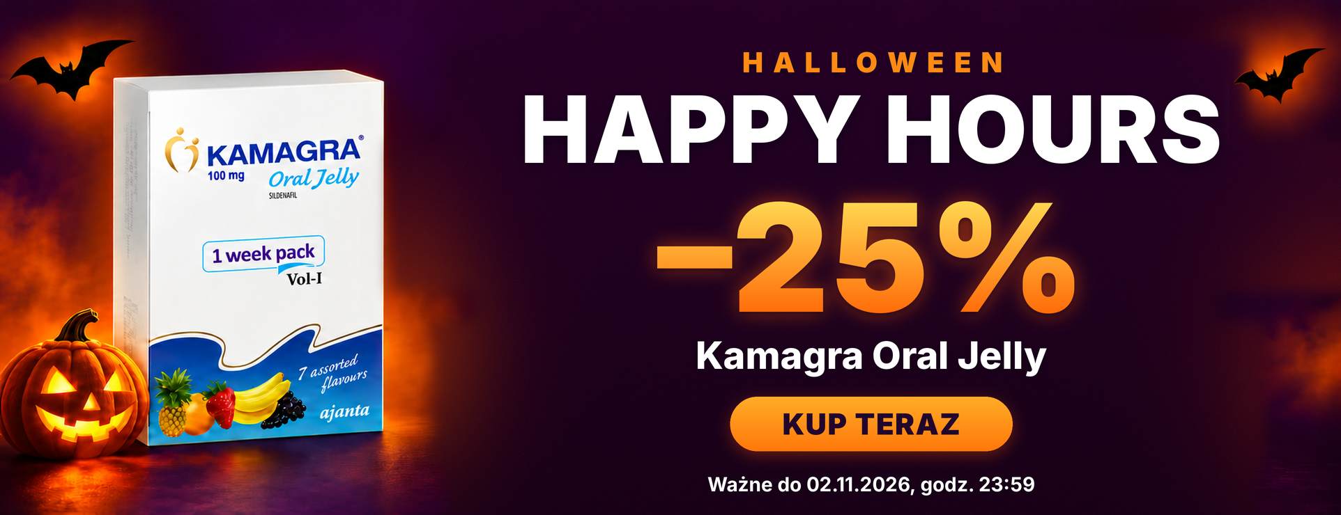 Happy hours - 25 % zniżki na produkt Kamagra oral jelly